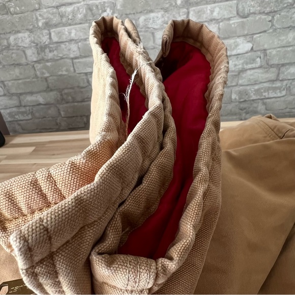 Vintage Carhartt Men's 48 Duck Canvas Bib Suspender Overalls Tan Carpenter Pants - Picture 9 of 14